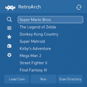 Emulator-Oberfläche am Beispiel RetroArch – Emulation in moderner Anwendung