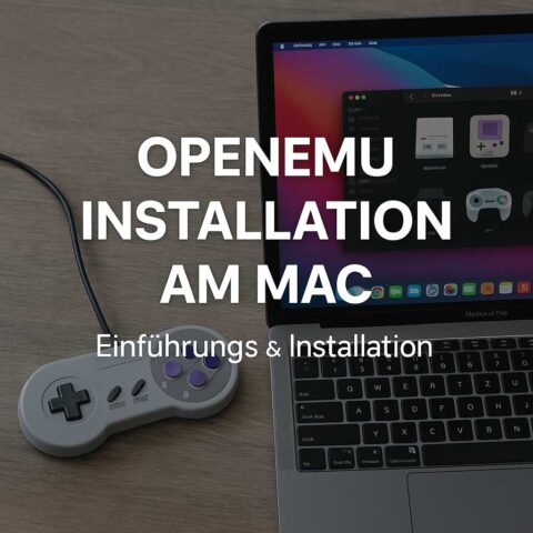 Symbolbild zur OpenEmu Installation am Mac mit Controller und MacBook