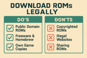 Infografik über legale und illegale ROM-Downloads