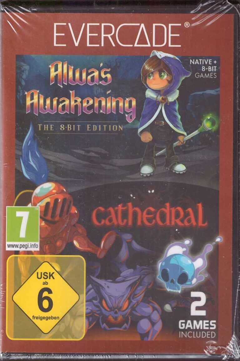 Evercade Alwas Awakening and Cathedral Cartridge #27 Frontcover